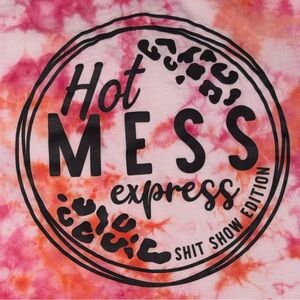 Bella + Canvas Pink and Orange Tie-Dye T-Shirt